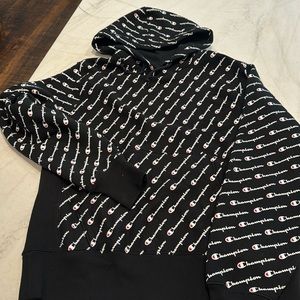 Champion brand unisex hoodie size is a generous medium